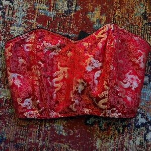 Victoria Secret Vintage red and gold Bustier
